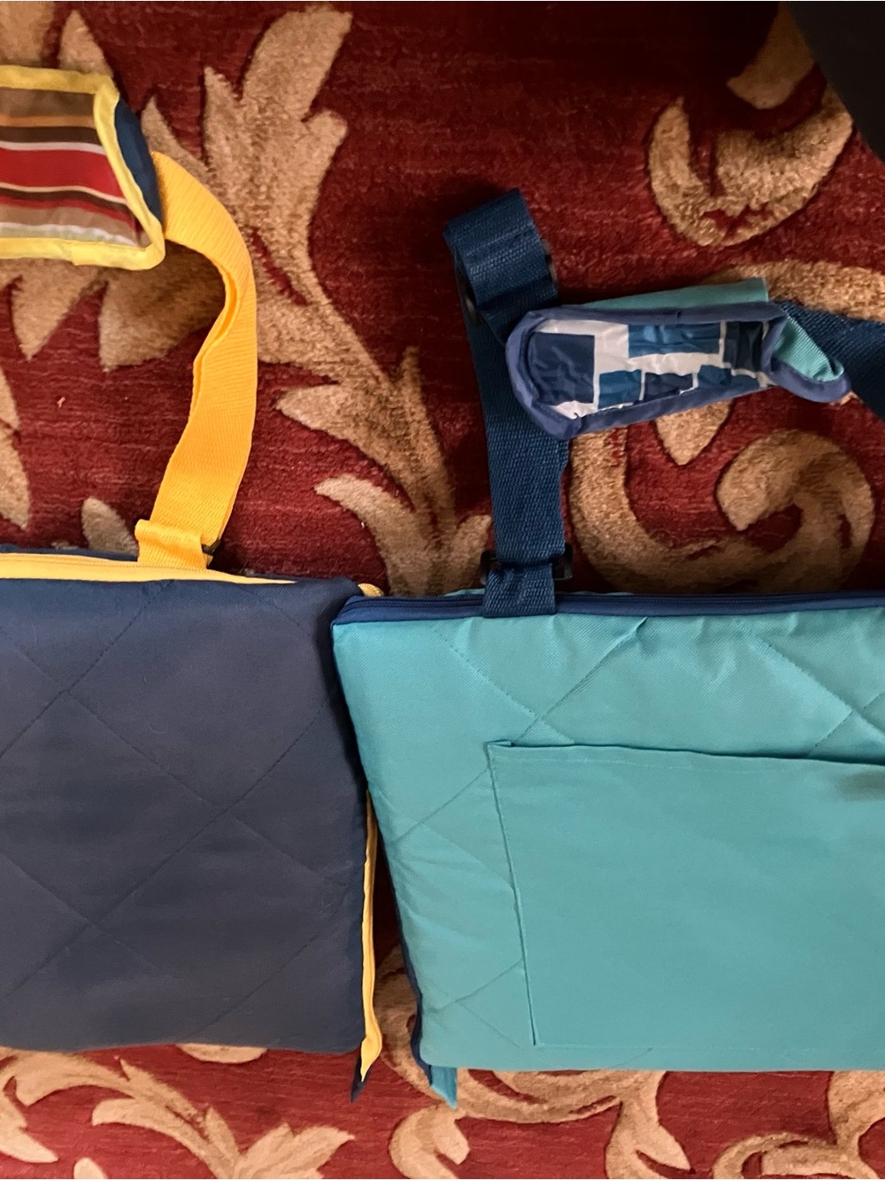 Beach/picnic blanket  Tote Bags with Straps.